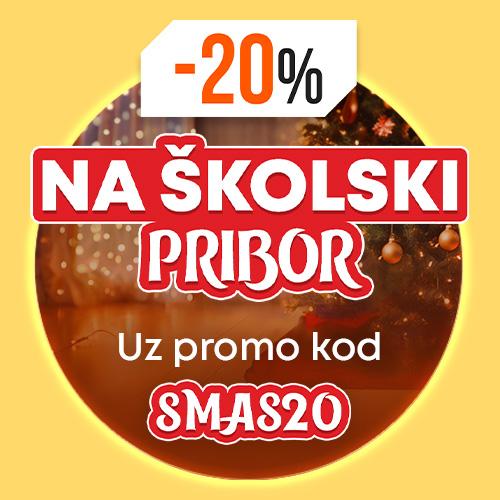 -20% na školski pribor uz kod SMAS20