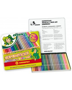 Set olovaka u boji Jolly Kinderfest Mix - 24 boje, metalna kutija