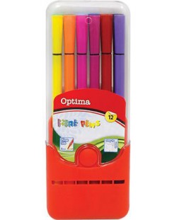 Flomasteri u boji Optima - 12 boja, u kutiji