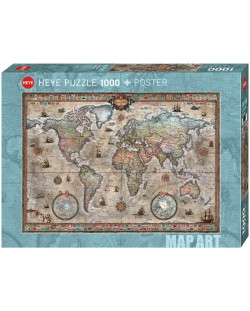 Puzzle Heye od 1000 dijelova - Retro Svijet, Rajko Zigic