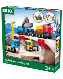 Set Brio – Vlak s tračnicama i opremama, Rail & Road Loading, 32 dijela