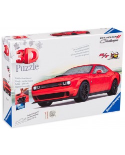 3D slagalica Ravensburger od 108 dijelova - Sportski auto, crveni