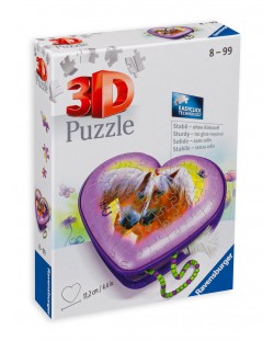 3D slagalica Ravensburger od 54 dijela - Kutija za nakit, srce