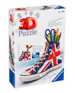 3D slagalica Ravensburger od 108 dijelova - Cipela, Union Jack