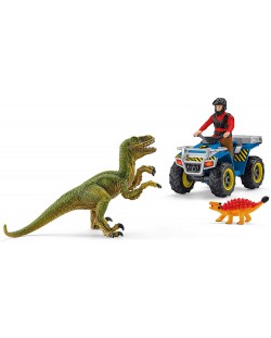 Set Schleich Dinosaurs – Pobjeći od velociraptora pomoću ATV-a