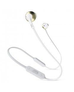 Bežične slušalice JBL - T205BT, bijelo/zlatne