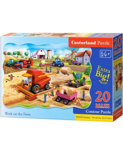 Puzzle Castorland od 20 XXL dijelova - Rad na farmi