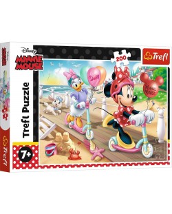 Puzzle Trefl od  200 dijelova - Minnie Mouse na plaži
