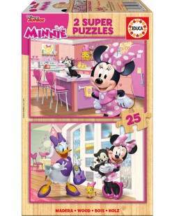 Puzzle Educa od 2 x 25 dijelova - Sretni Minnieni pomagači 