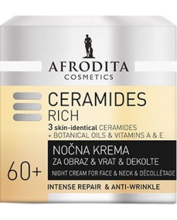 Afrodita Ceramides Rich Noćna krema za lice, 60+, 50 ml