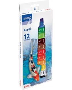 Vodene boje Spree Art - 12 boja х 12 ml