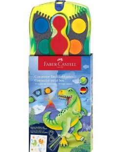 Vodene boje Faber-Castell Connector - Dinosaur, 12 boja