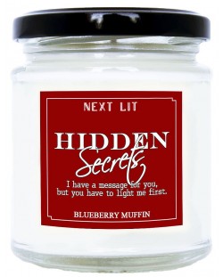 Mirisna svijeća Next Lit Hidden Secrets - Postat ćeš tata, na engleskom