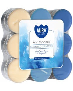 Mirisne čajne svijeće Bispol Aura - Anti Tobacco, 18 komada