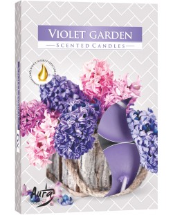 Mirisne svijeće Bispol Aura - Violet Garden, 6 komada