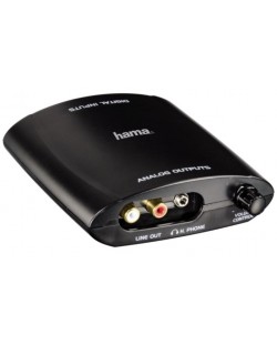 Audio konverter Hama - AC82, digitalni/analogni, crni