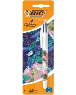 Automatska kemijska olovka BIC 4 Colours - Botanical, 1.0 mm, 4 boje