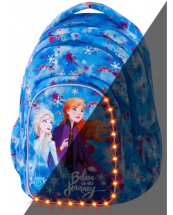 Školski svjetleći LED ruksak Cool Pack Spark L - Frozen 2, tamnoplavi