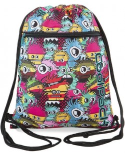 Sportska torba s vezama Cool Pack Vert - Wiggly Eyes Pink, sa zatvaračem