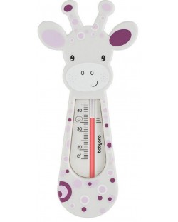 Termometar za kupaonicu Babyono - Bijela žirafa i ljubičasti krugovi