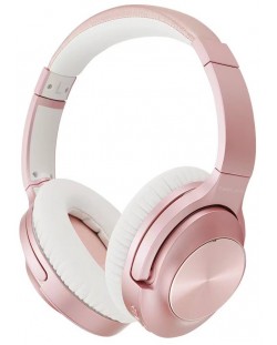 Bežične slušalice s mikrofonom PowerLocus - CD, ANC, ružičaste