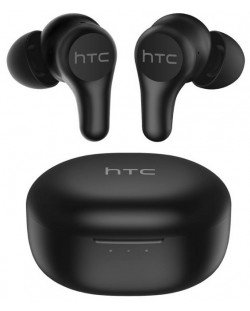 Bežične slušalice HTC - True Wireless Earbuds Plus, ANC, crne