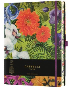 Bilježnica Castelli Eden - Orchid, 19 x 25 cm, na linije