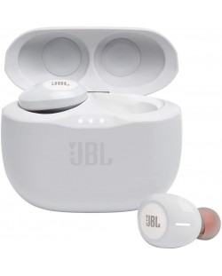 Bežične slušalice s mikrofonom JBL - T125 TWS, bijele