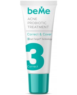 beMe Korektor za lokalno liječenje akni Correct & Cover, 15 ml