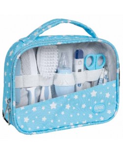 Dječji higijenski set s toaletnom torbicom Wee Baby - Plavi