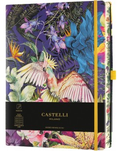 Bilježnica Castelli Eden - Cockatiel, 19 x 25 cm, na linije