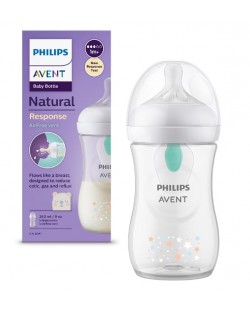 Bočica za bebe Philips Avent - Natural Response 3.0, AirFree, 260 ml, Koala