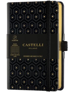 Bilježnica Castelli Copper & Gold - Honey Gold, 9 x 14 cm, na linije