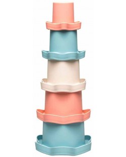 Igračka za bebu NIP Play Green - Stacking Cups, 5 komada