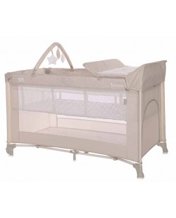 Krevetić za bebe na 2 nivoa Lorelli - Torino Plus, Fog striped elements