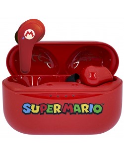 Bežične slušalice OTL Technologies - Super Mario, TWS, crvene