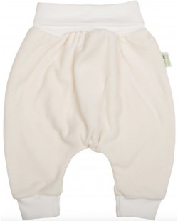Dječje plišane hlače Bio Baby - 68 cm, 3-6 mjeseci, ekru