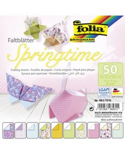 Blok s origami papirima u boji Folia - Proljeće