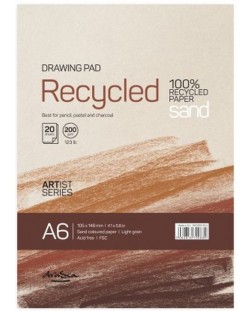 Blok za crtanje Drasca - Recycled, 20 listova, А6