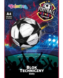 Blok za crtanje Colorino Football - A4, 20 listova