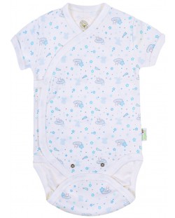 Bodi kratkih rukava Bio Baby - Organski pamuk, 62 cm, 3-4 mjeseca, plavi