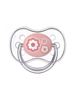 Silikonska duda varalica Canpol Newborn Baby, u obliku trešnje, 6-18 mjeseci, ružičasti