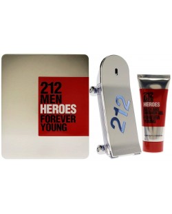 Carolina Herrera Set 212 Men Heroes - Toaletna voda i gel za tuširanje, 90 + 100 ml