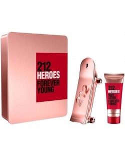 Carolina Herrera Set 212 Heroes Forever Young -  Toaletna voda + Losion, 80 + 100 ml