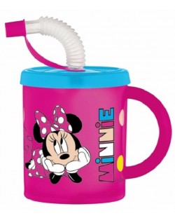 Šalica sa slamčicom i ručkom Disney - Minnie, 210 ml