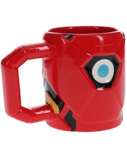 Šalica 3D Paladone Marvel: Iron Man - Logo, 500 ml