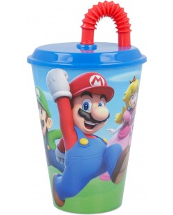 Čaša sa slamkom Stor - Super Mario, 430 ml