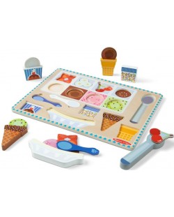 Drvena magnetna slagalica Melissa & Doug - Sladoled, 16 komada