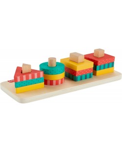 Drvena igra za nizanje Fisher Price - Geometrijske figure