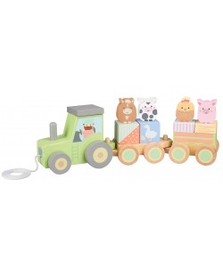 Drvena igračka na povlačenje Orange Tree Toys - Domaće životinje